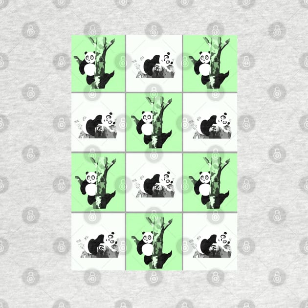 Pandas Checker - Green by adamzworld